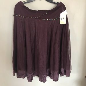 Free People Plum Skirt NWT
